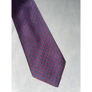 Dona Dona Men’s Dress Tie Size 58” 3.75” Blue Dotted Silk Business Formal